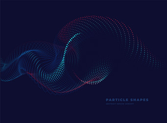 Abstract particle wave background vector