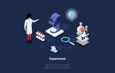 concept of science and laboratory experiment vector