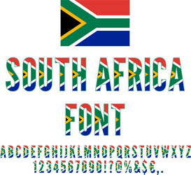 National flag font vector