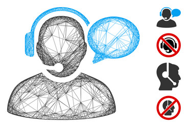 network operator message mesh vector image