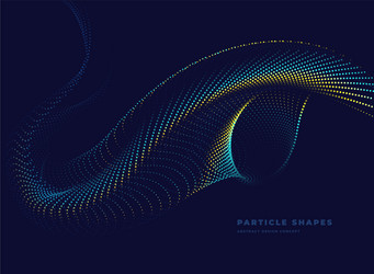 abstract particle dynamic turbine wave background vector image