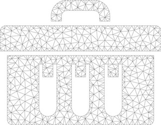 analysis case polygonal frame mesh vector image