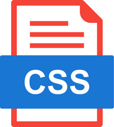 css file document icon vector image