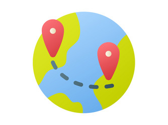 globe world single isolated icon with smooth style vector image