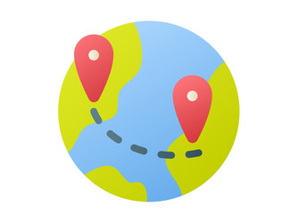 Globe world single isolated icon with smooth style vector