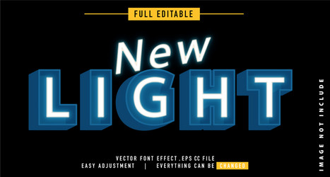 neon text effect that can be edited easily vector image