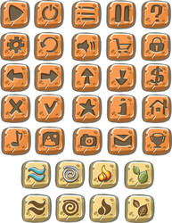 set of web square button vector image