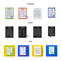 isolated object form and document sign set vector image
