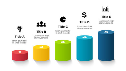 3D Presentation Infographic Template vector image
