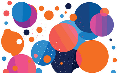 abstract background with wavy lines and spots vector image