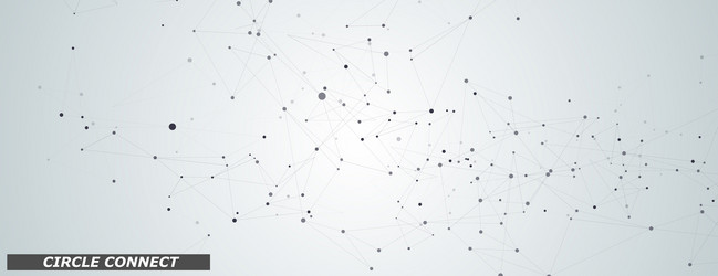 abstract connection triangles space and low poly vector image