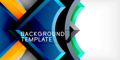 arrow with round elements color geometric shapes vector image