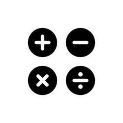 calculation icon in flat style calculator symbol vector image