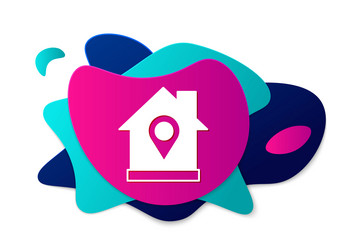 color map pointer with house icon isolated vector image