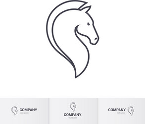 Elegant Horse Head Logo Template Vector Image