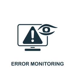 error monitoring icon monochrome simple sign from vector image