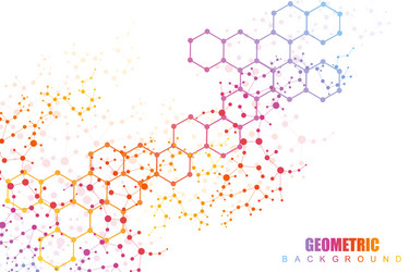 geometric abstract background with connected line vector image