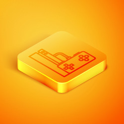 isometric line video game console with joystick vector image