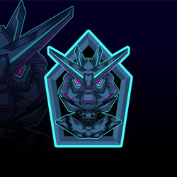 mecha esport graphic design vector