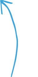 red and simple thin arrow variation vector image