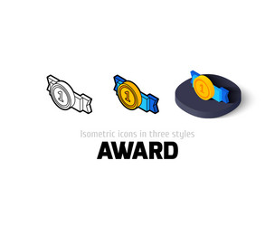 award icon in different style vector