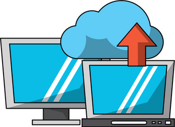 cloud computing technology vector image