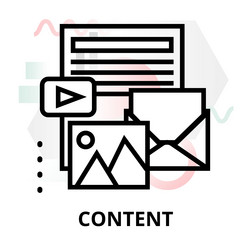 concept of content on abstract background vector image