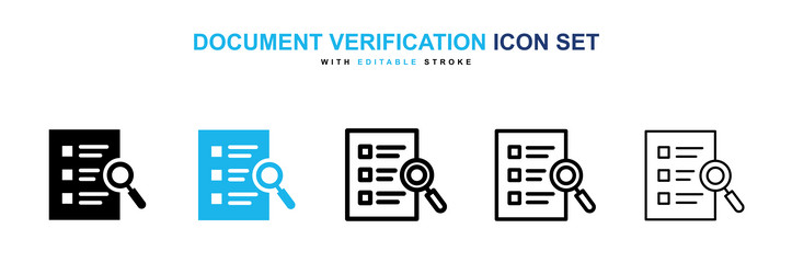 Document verification icon Royalty Free Vector Image