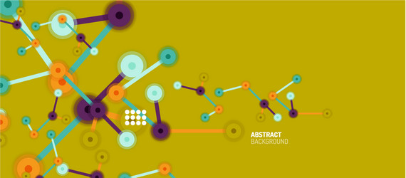 flat style geometric abstract background round vector image