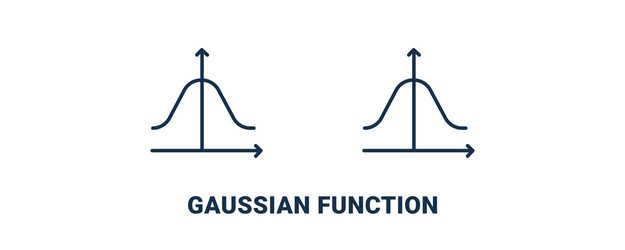 Gaussian Function Icon vector image