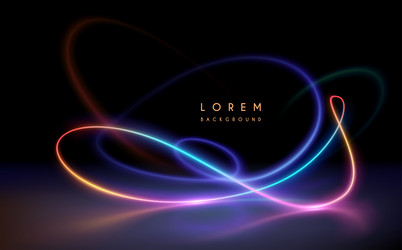 Neon Glow Lines Abstract Background vector image