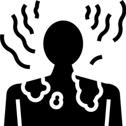 sunburn skin disease line icon vector