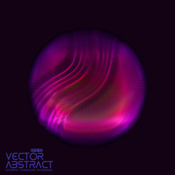 abstract sphere of particles points array vector image