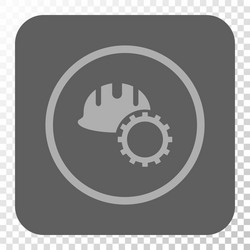 development hardhat rounded square button vector image