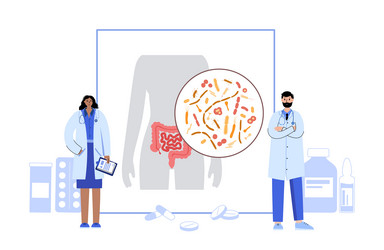 Gut-Brain Axis Connection vector image