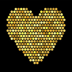 heart with halftone effect vector image