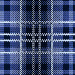 knitting checkered seamless pattern in various vector image