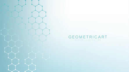 modern science background with lines dots vector image