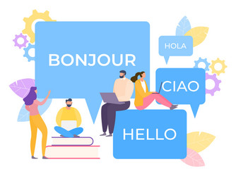 Multi Language Translator App vector image