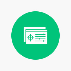 setting controller target object white glyph icon vector image