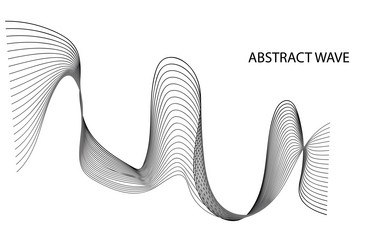 abstract wave pattern wavy thin line border vector image