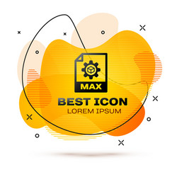 black max file document icon download button vector image