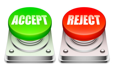 red and green buttons vector image