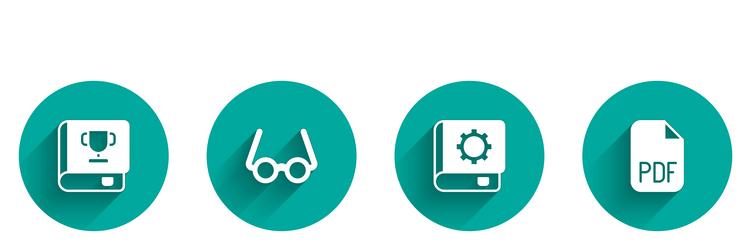 set book glasses user manual and pdf file vector image