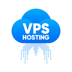 vps hosting virtual private server web vector image