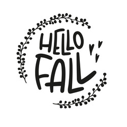 Autumn Lettering - Fall Harvest Decor Vector Image