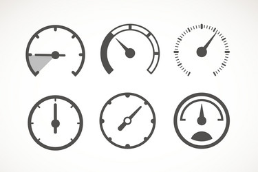 different measure circle clockwise vector image