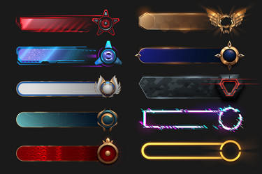 frames and badges templates set for text vector image