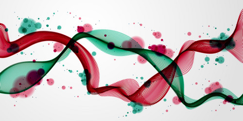 mutual array of particles flowing double dynamic vector image