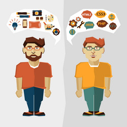 web developer and graphic designer vector image